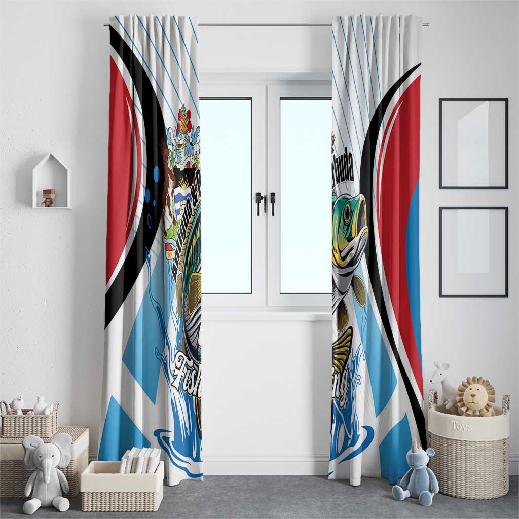 Antigua and Barbuda Fishing Window Curtain Sporty Style