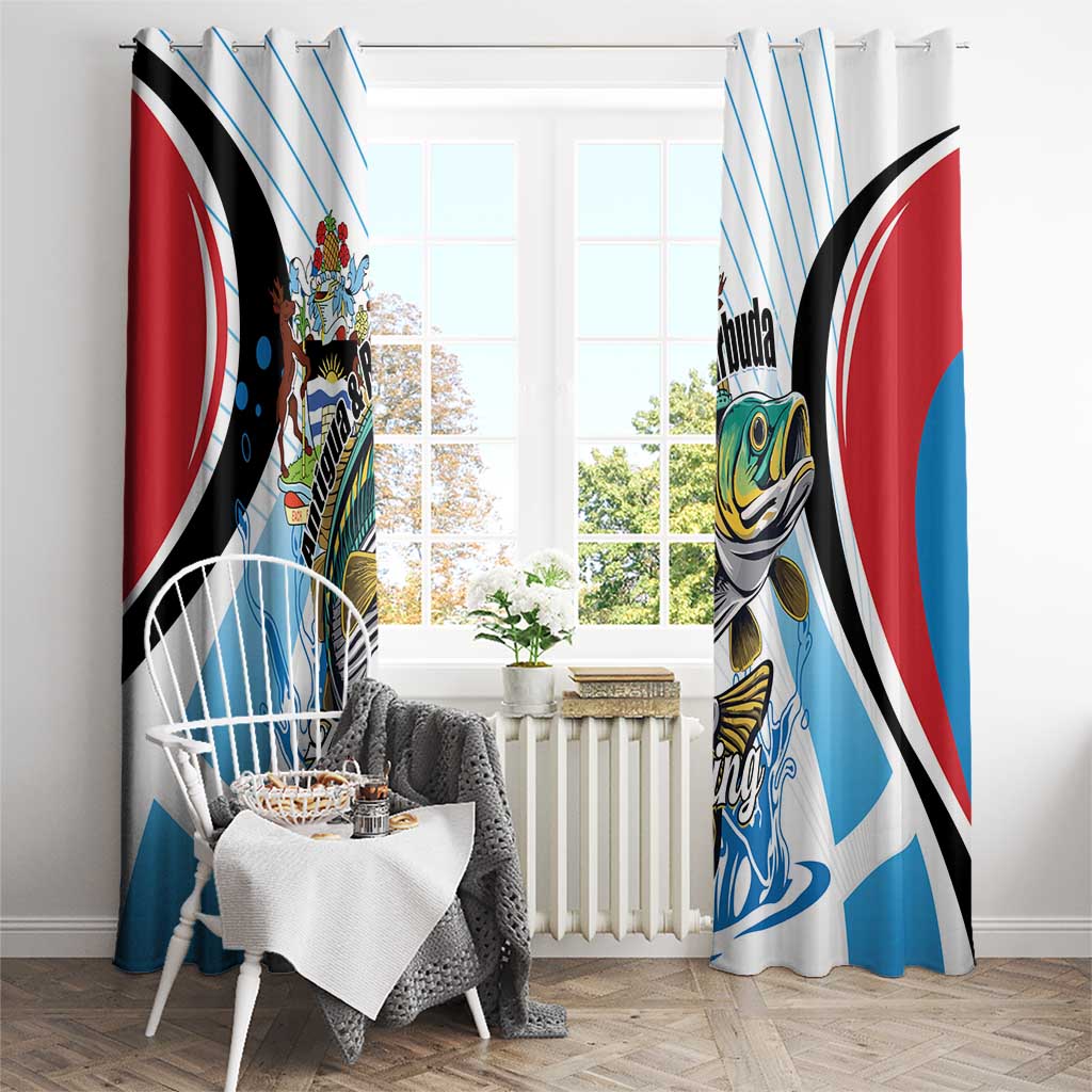 Antigua and Barbuda Fishing Window Curtain Sporty Style