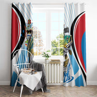 Antigua and Barbuda Fishing Window Curtain Sporty Style