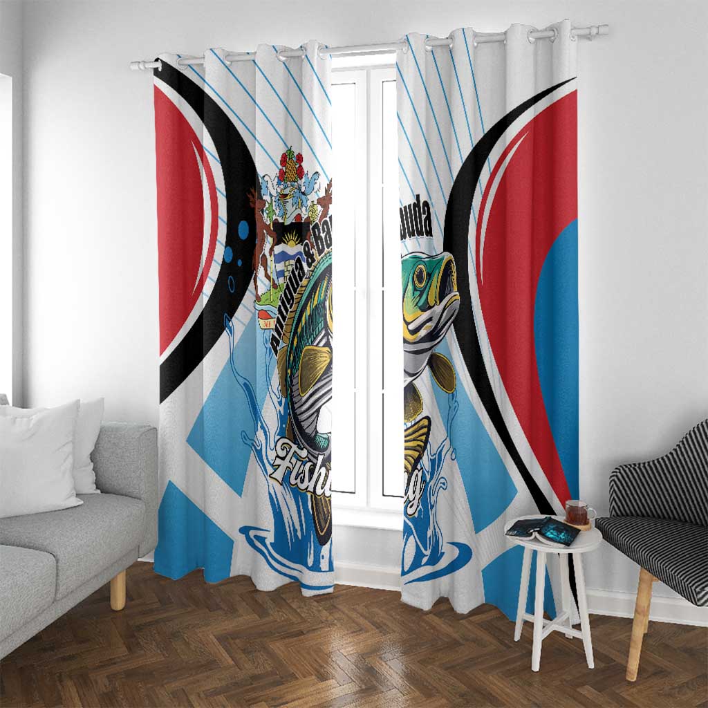 Antigua and Barbuda Fishing Window Curtain Sporty Style