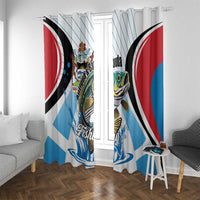 Antigua and Barbuda Fishing Window Curtain Sporty Style