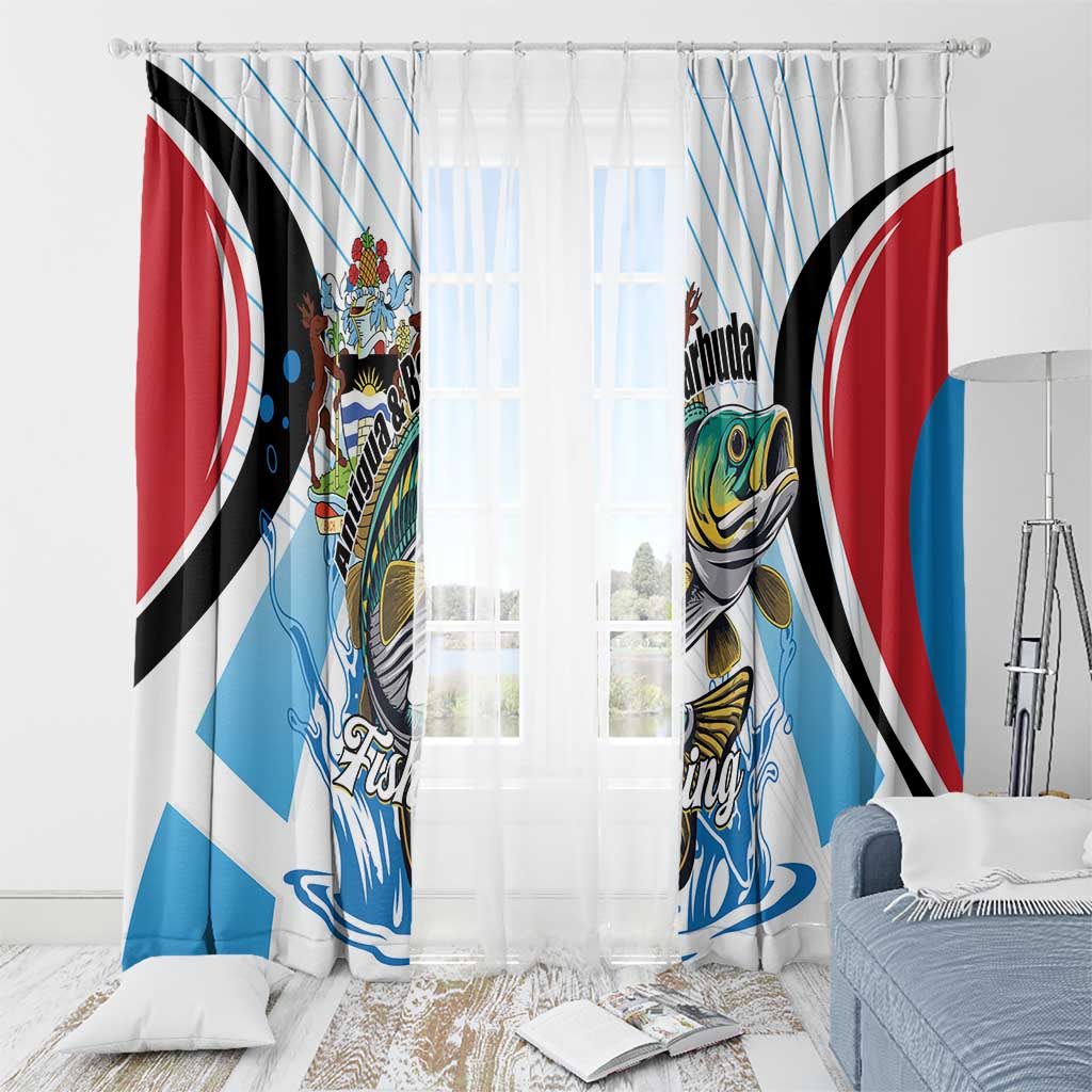 Antigua and Barbuda Fishing Window Curtain Sporty Style