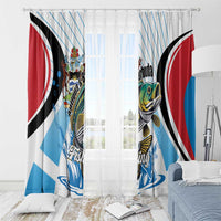 Antigua and Barbuda Fishing Window Curtain Sporty Style