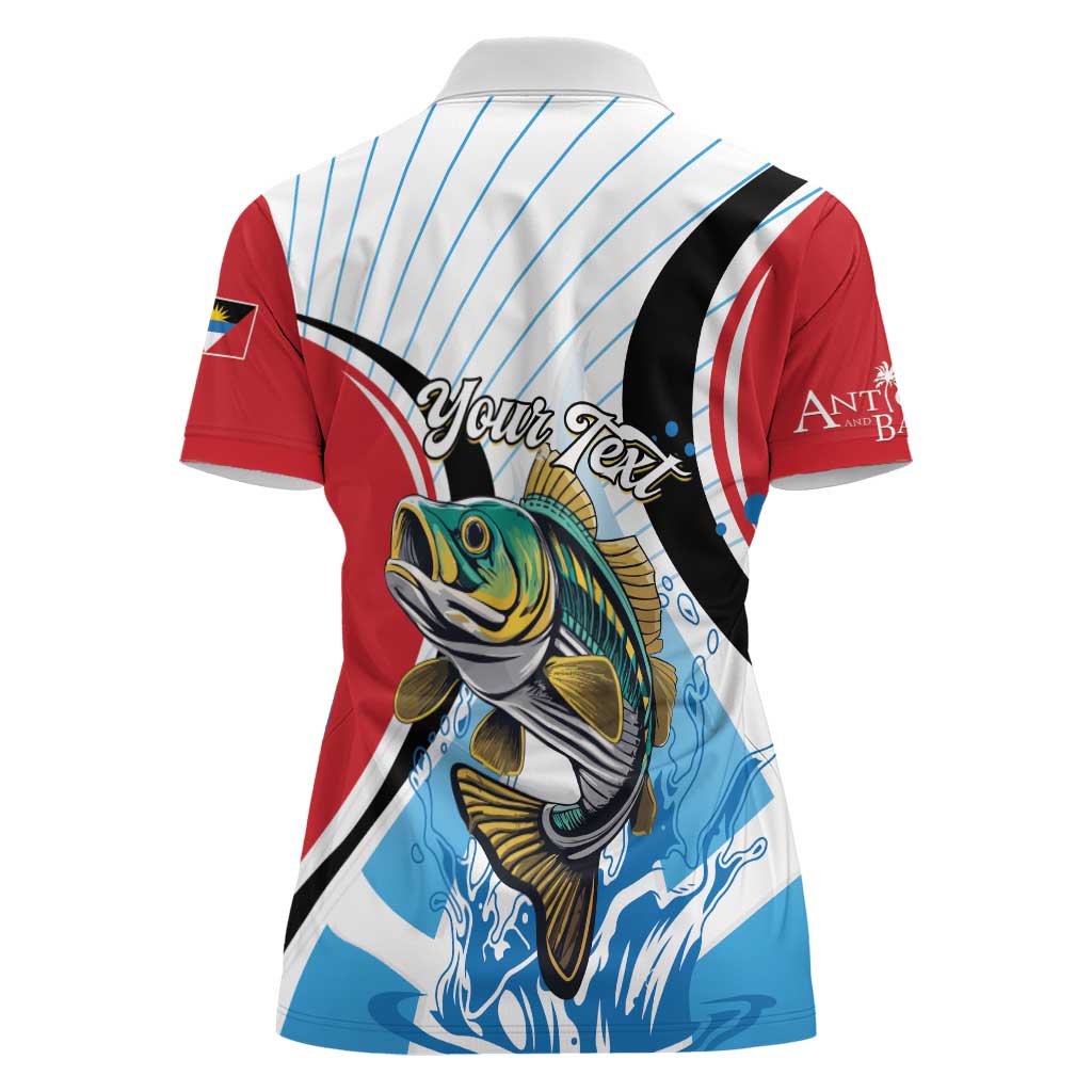 Personalized Antigua and Barbuda Fishing Women Polo Shirt Sporty Style