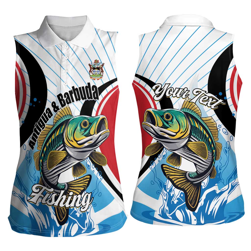 Personalized Antigua and Barbuda Fishing Women Sleeveless Polo Shirt Sporty Style