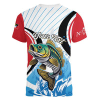 Personalized Antigua and Barbuda Fishing Women V-Neck T-Shirt Sporty Style