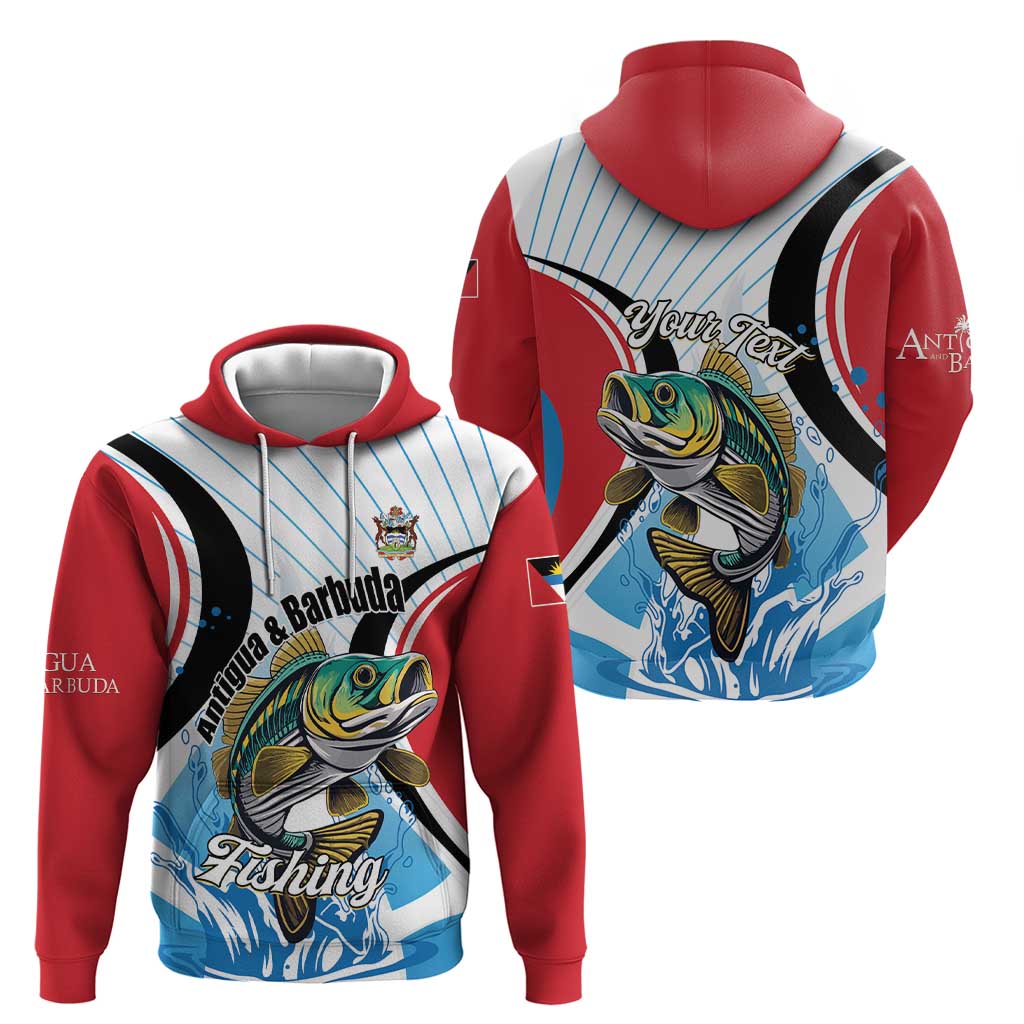 Personalized Antigua and Barbuda Fishing Zip Hoodie Sporty Style
