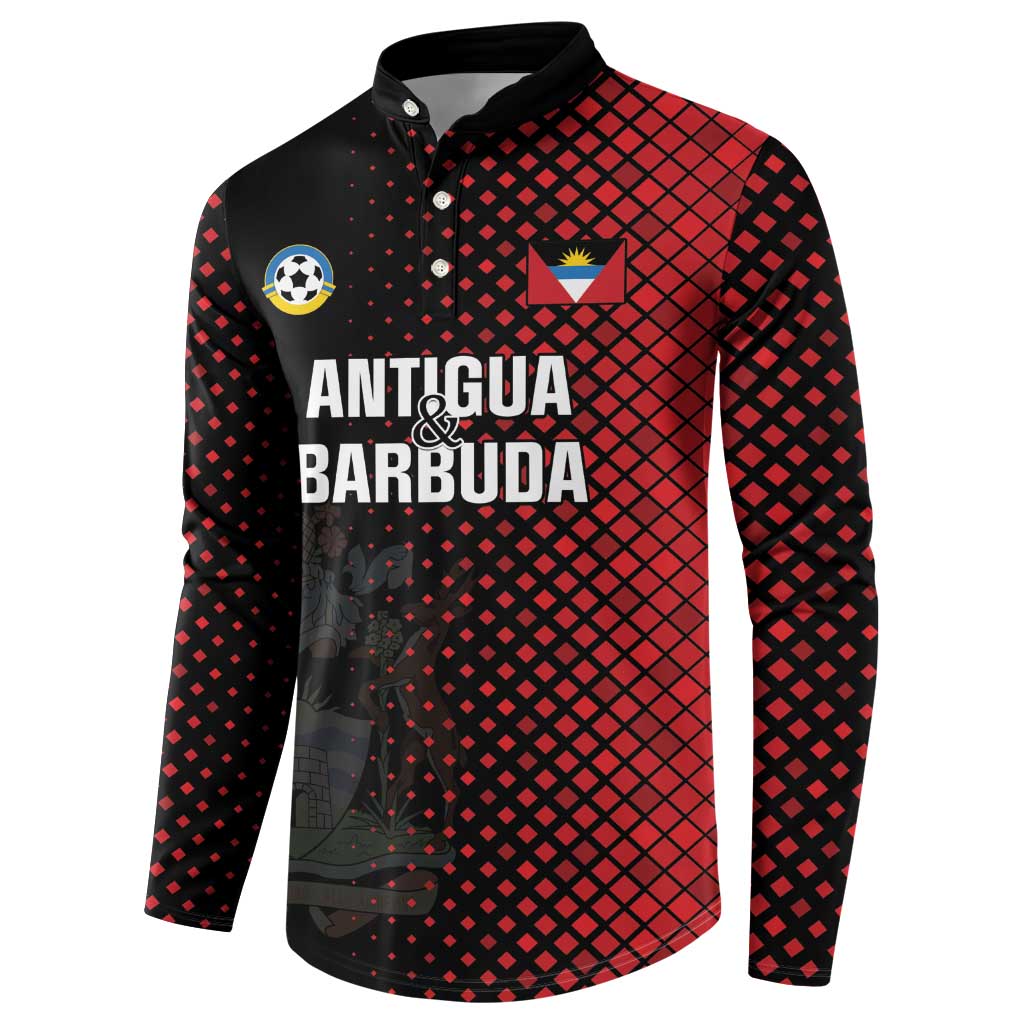 Custom Football Antigua and Barbuda Button Sweatshirt The Benna Boys Go Champions