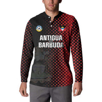 Custom Football Antigua and Barbuda Button Sweatshirt The Benna Boys Go Champions