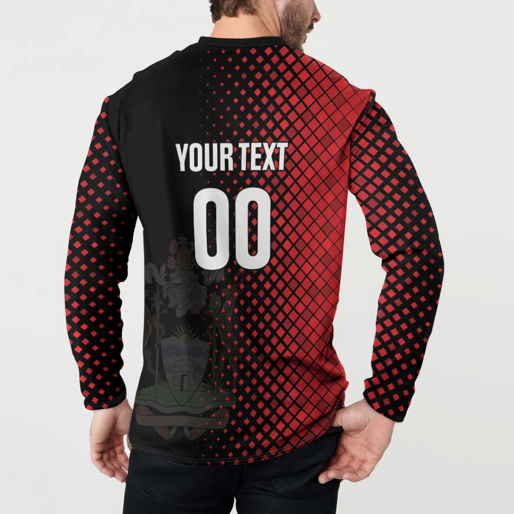 Custom Football Antigua and Barbuda Button Sweatshirt The Benna Boys Go Champions