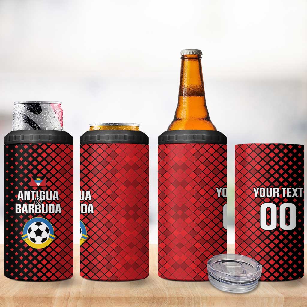 Custom Football Antigua and Barbuda 4 in 1 Can Cooler Tumbler The Benna Boys Go Champions