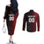 Custom Football Antigua and Barbuda Couples Matching Off The Shoulder Long Sleeve Dress and Long Sleeve Button Shirt The Benna Boys Go Champions