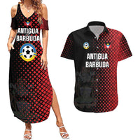 Custom Football Antigua and Barbuda Couples Matching Summer Maxi Dress and Hawaiian Shirt The Benna Boys Go Champions