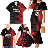 Custom Football Antigua and Barbuda Family Matching Mermaid Dress and Hawaiian Shirt The Benna Boys Go Champions
