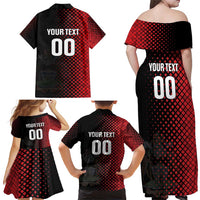 Custom Football Antigua and Barbuda Family Matching Off Shoulder Maxi Dress and Hawaiian Shirt The Benna Boys Go Champions