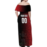 Custom Football Antigua and Barbuda Family Matching Off Shoulder Maxi Dress and Hawaiian Shirt The Benna Boys Go Champions