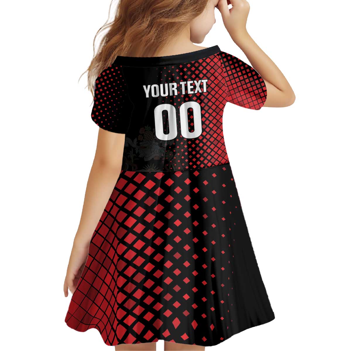 Custom Football Antigua and Barbuda Kid Short Sleeve Dress The Benna Boys Go Champions