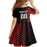 Custom Football Antigua and Barbuda Kid Short Sleeve Dress The Benna Boys Go Champions