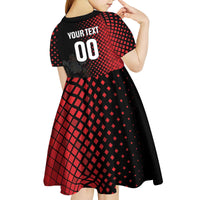 Custom Football Antigua and Barbuda Kid Short Sleeve Dress The Benna Boys Go Champions