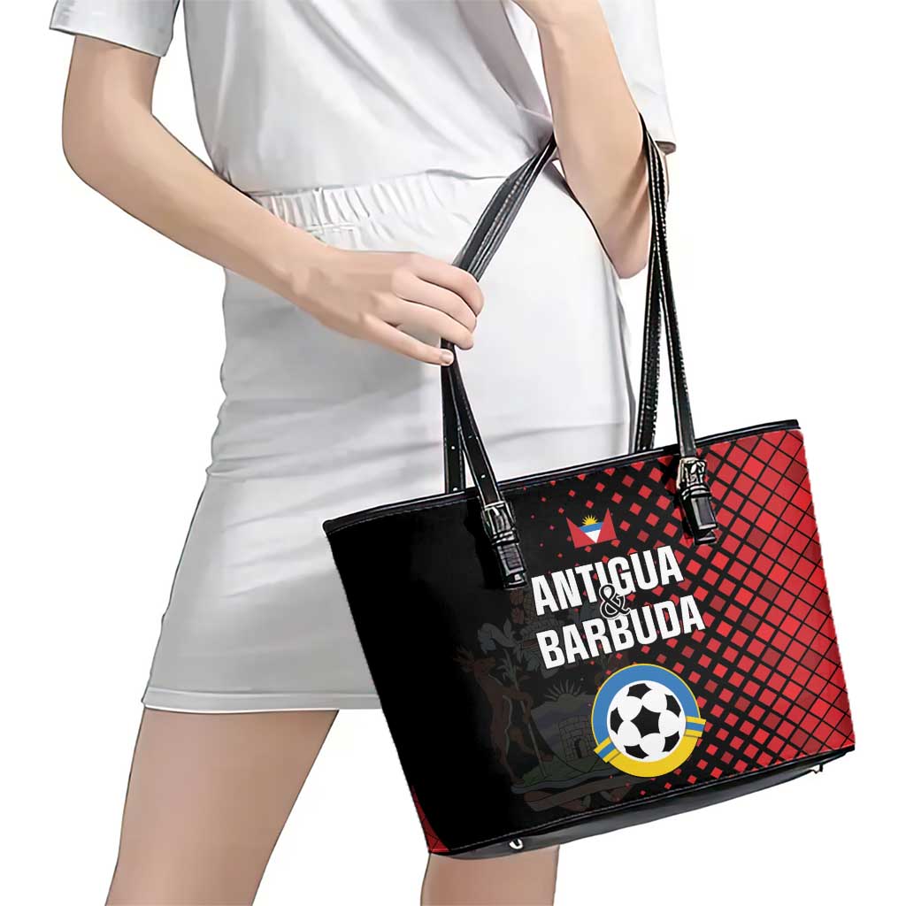 Football Antigua and Barbuda Leather Tote Bag The Benna Boys Go Champions