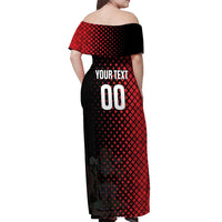 Custom Football Antigua and Barbuda Off Shoulder Maxi Dress The Benna Boys Go Champions