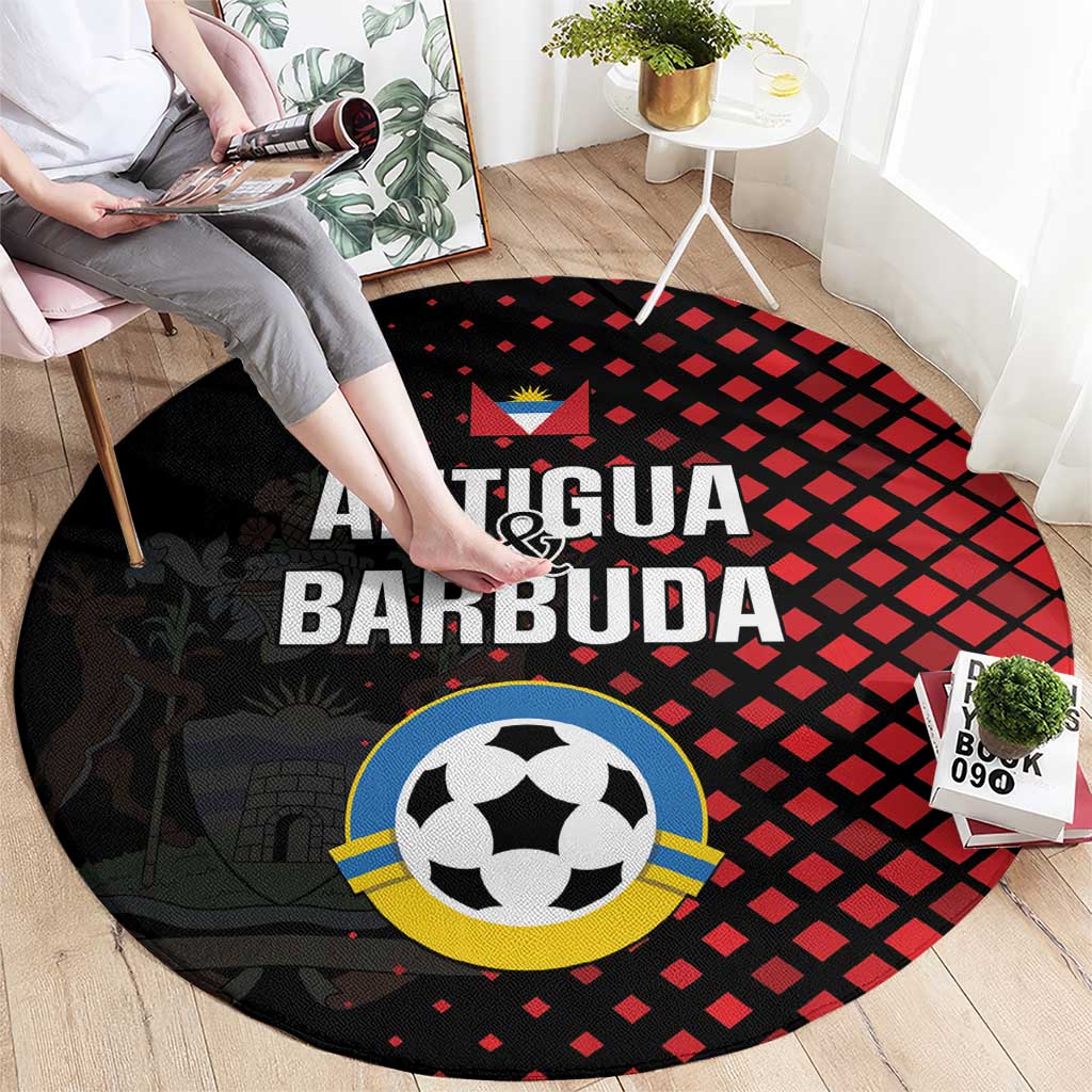 Football Antigua and Barbuda Round Carpet The Benna Boys Go Champions