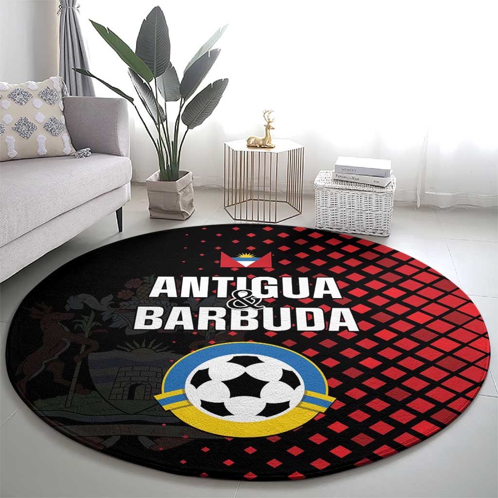 Football Antigua and Barbuda Round Carpet The Benna Boys Go Champions