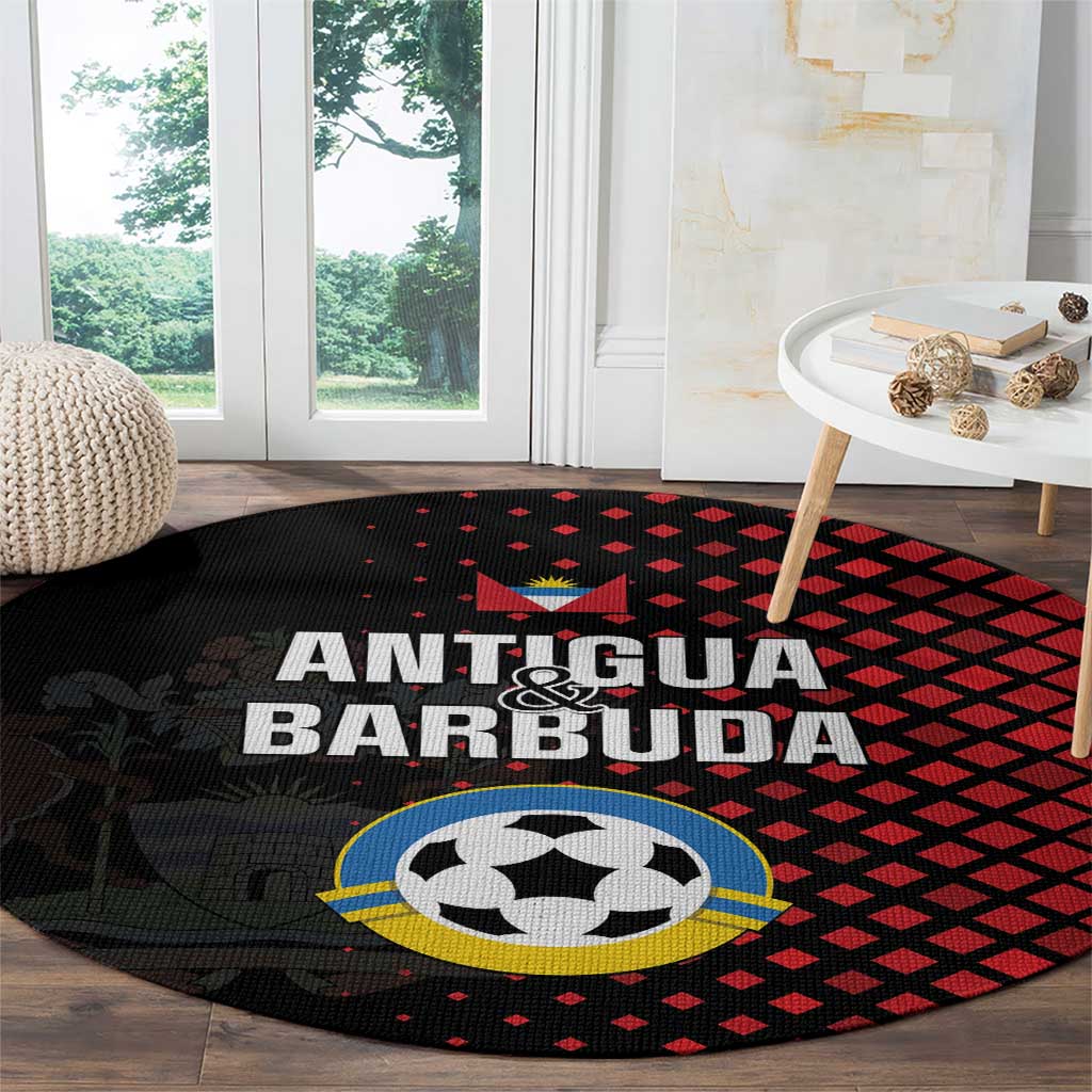 Football Antigua and Barbuda Round Carpet The Benna Boys Go Champions