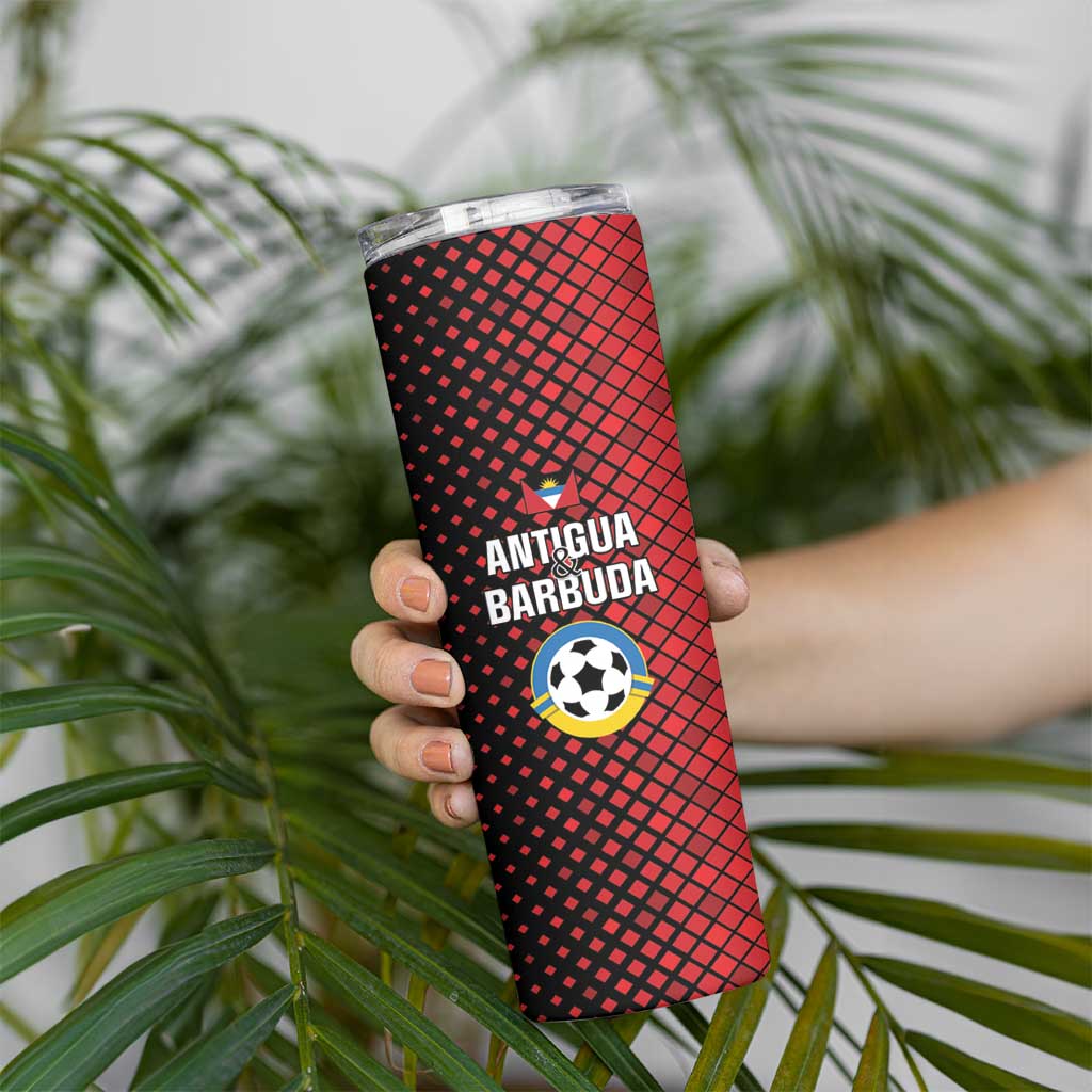 Custom Football Antigua and Barbuda Skinny Tumbler The Benna Boys Go Champions