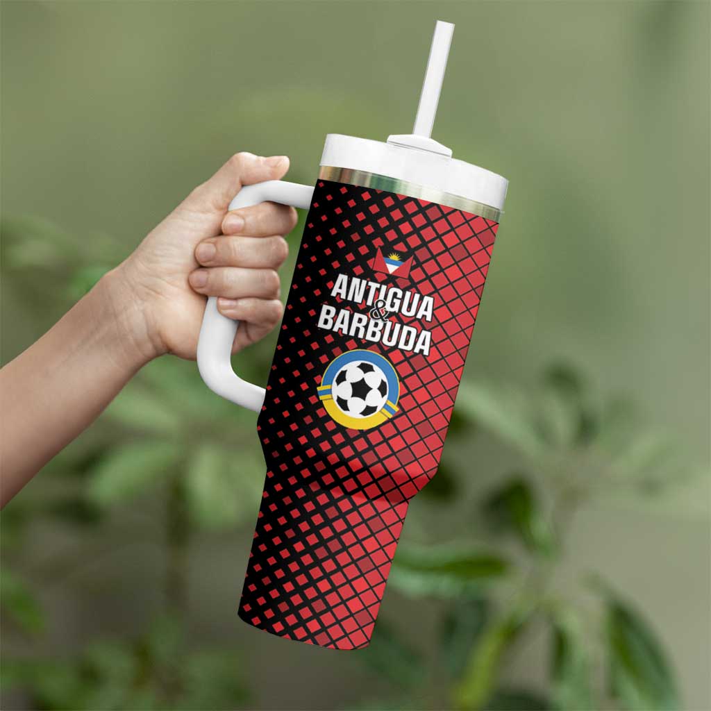 Custom Football Antigua and Barbuda Tumbler With Handle The Benna Boys Go Champions