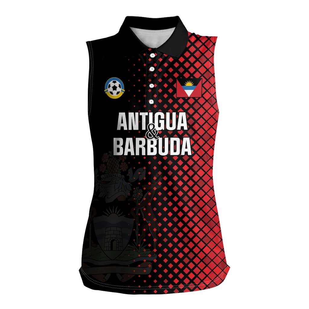 Custom Football Antigua and Barbuda Women Sleeveless Polo Shirt The Benna Boys Go Champions