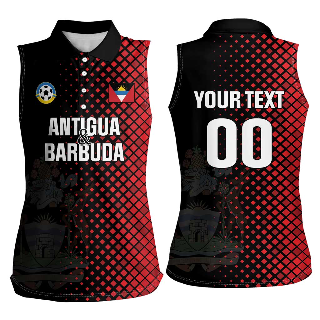 Custom Football Antigua and Barbuda Women Sleeveless Polo Shirt The Benna Boys Go Champions