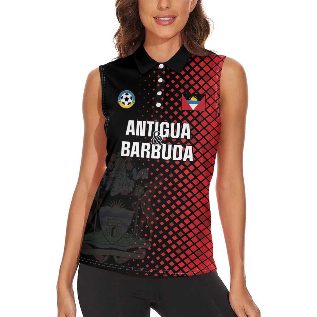 Custom Football Antigua and Barbuda Women Sleeveless Polo Shirt The Benna Boys Go Champions