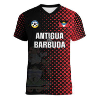 Custom Football Antigua and Barbuda Women V-Neck T-Shirt The Benna Boys Go Champions