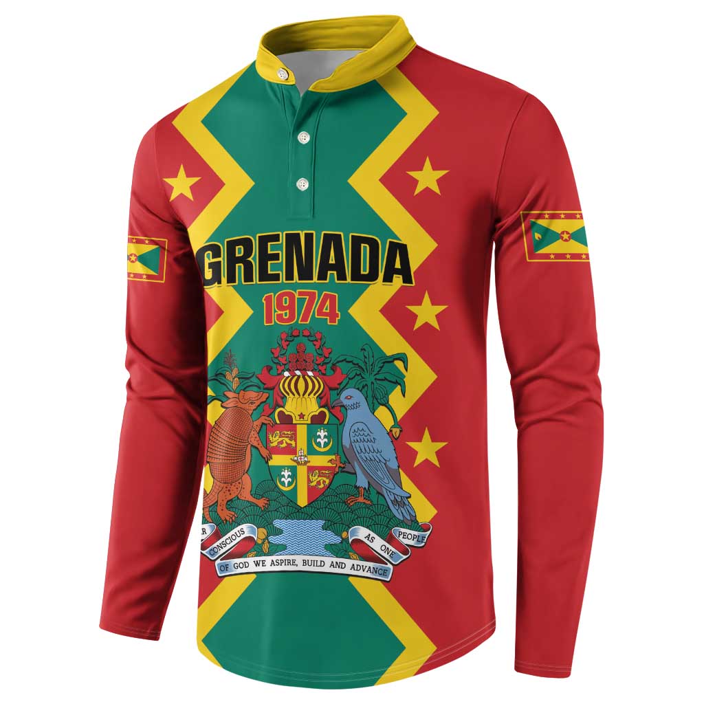 Personalized Grenada 1974 Button Sweatshirt Proud To Be Grenadian