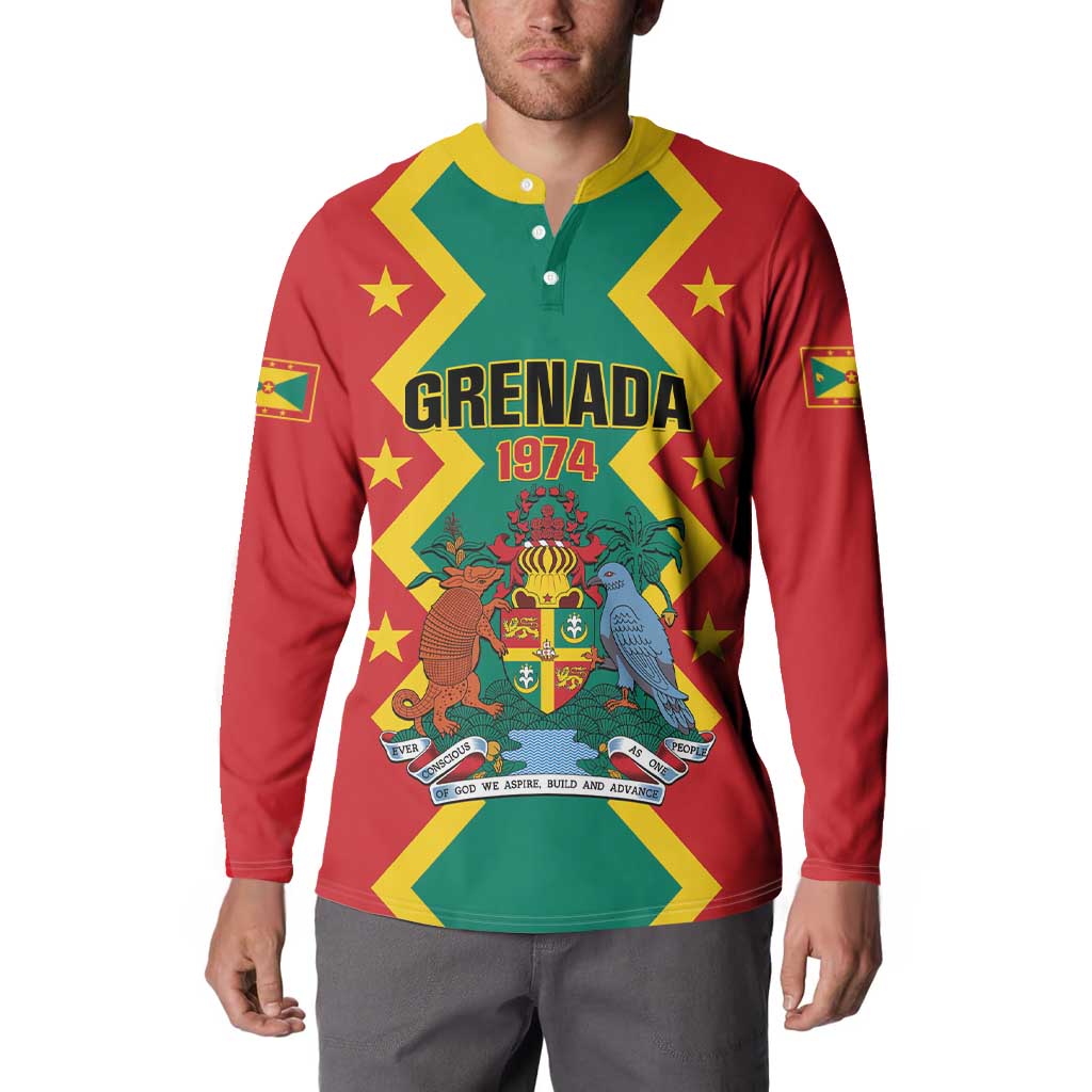 Personalized Grenada 1974 Button Sweatshirt Proud To Be Grenadian