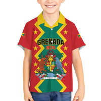 Personalized Grenada 1974 Family Matching Long Sleeve Bodycon Dress and Hawaiian Shirt Proud To Be Grenadian