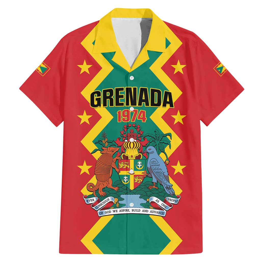 Personalized Grenada 1974 Family Matching Mermaid Dress and Hawaiian Shirt Proud To Be Grenadian