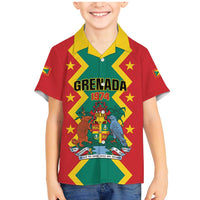 Personalized Grenada 1974 Family Matching Mermaid Dress and Hawaiian Shirt Proud To Be Grenadian