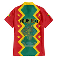 Personalized Grenada 1974 Family Matching Off The Shoulder Long Sleeve Dress and Hawaiian Shirt Proud To Be Grenadian