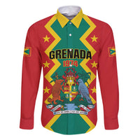 Personalized Grenada 1974 Family Matching Off Shoulder Short Dress and Hawaiian Shirt Proud To Be Grenadian