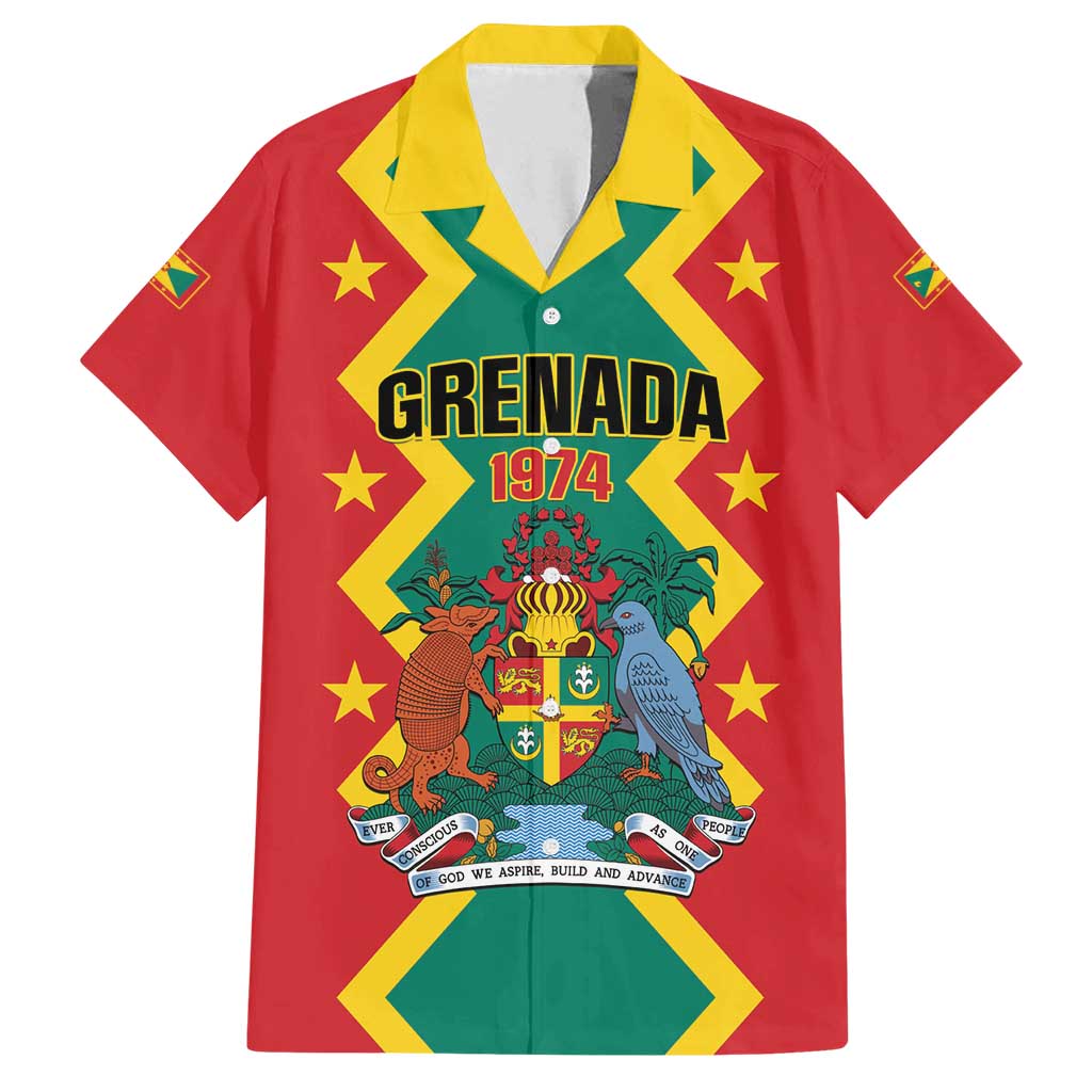 Personalized Grenada 1974 Family Matching Puletasi and Hawaiian Shirt Proud To Be Grenadian