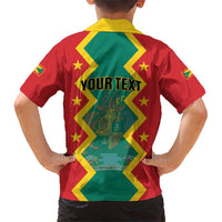 Personalized Grenada 1974 Family Matching Short Sleeve Bodycon Dress and Hawaiian Shirt Proud To Be Grenadian