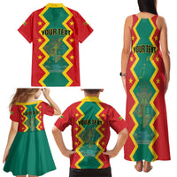 Personalized Grenada 1974 Family Matching Tank Maxi Dress and Hawaiian Shirt Proud To Be Grenadian