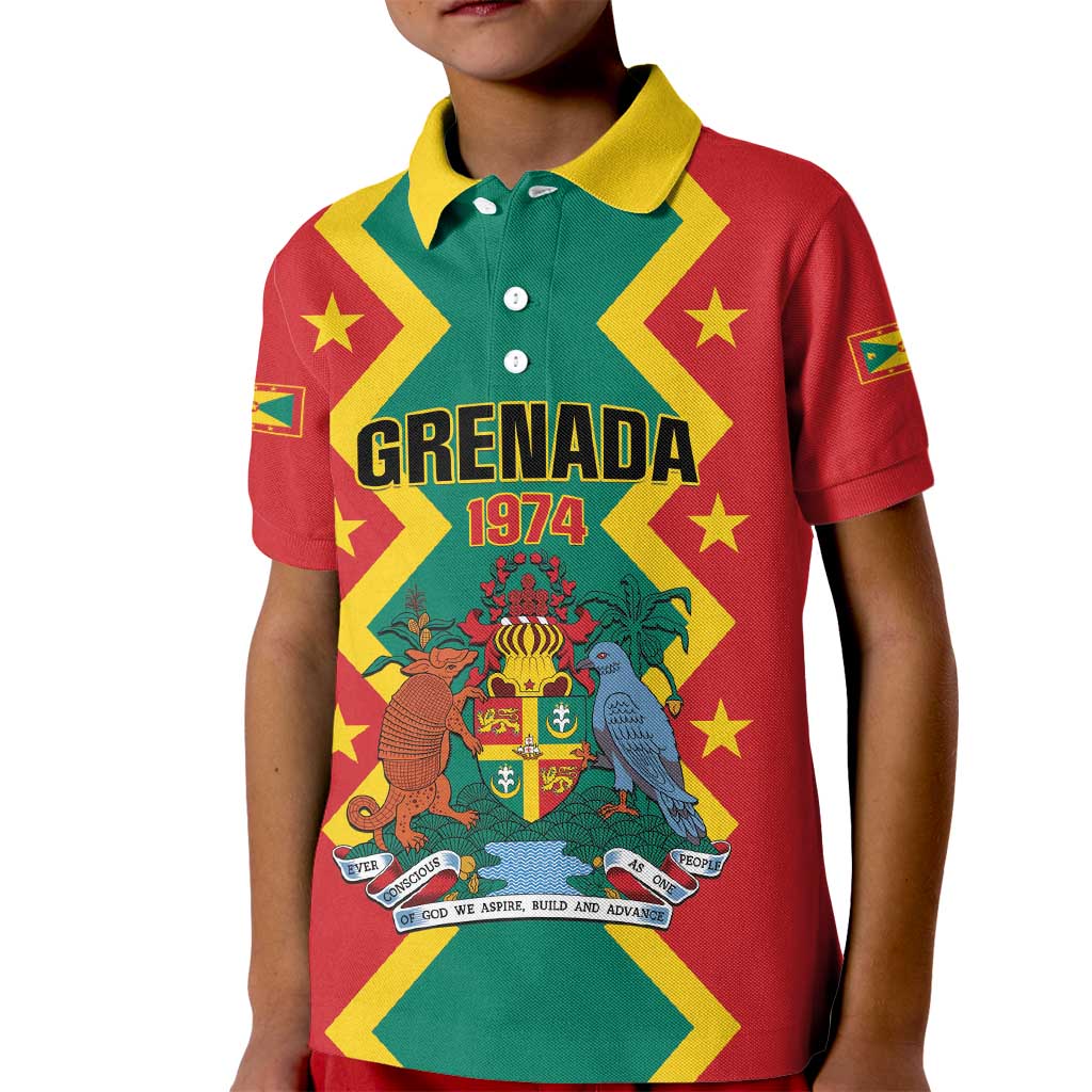 Personalized Grenada 1974 Kid Polo Shirt Proud To Be Grenadian