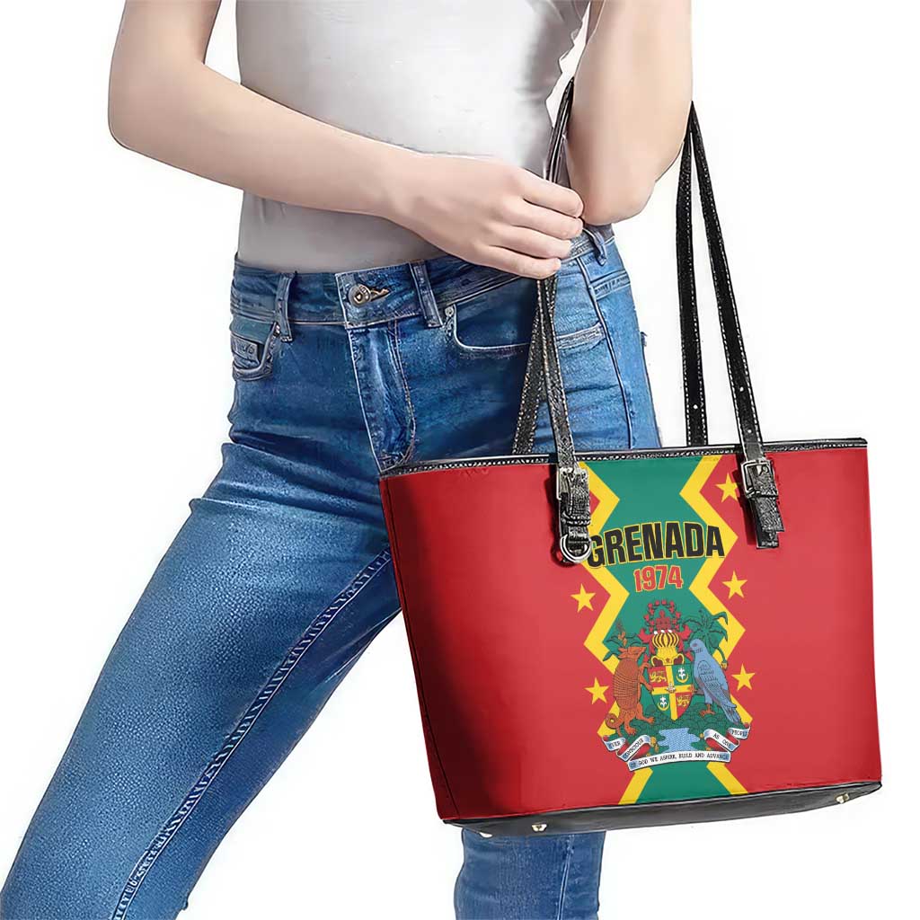 Grenada 1974 Leather Tote Bag Proud To Be Grenadian