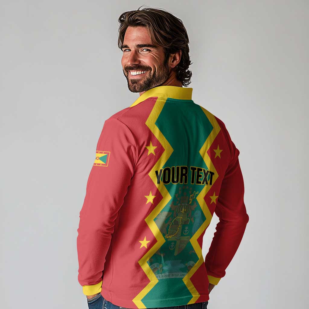 Personalized Grenada 1974 Long Sleeve Polo Shirt Proud To Be Grenadian