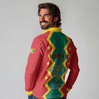 Personalized Grenada 1974 Long Sleeve Polo Shirt Proud To Be Grenadian