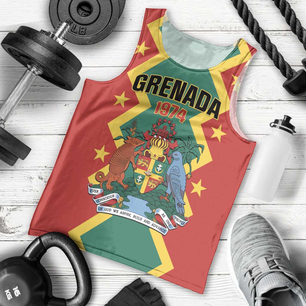 Personalized Grenada 1974 Men Tank Top Proud To Be Grenadian