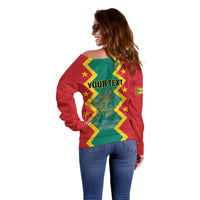 Personalized Grenada 1974 Off Shoulder Sweater Proud To Be Grenadian